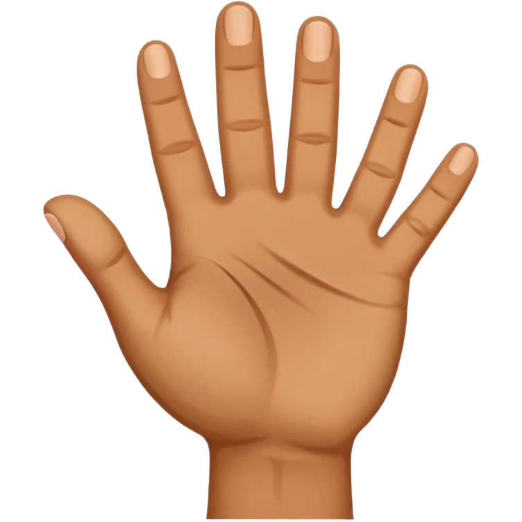 outstretched right hand emoji
