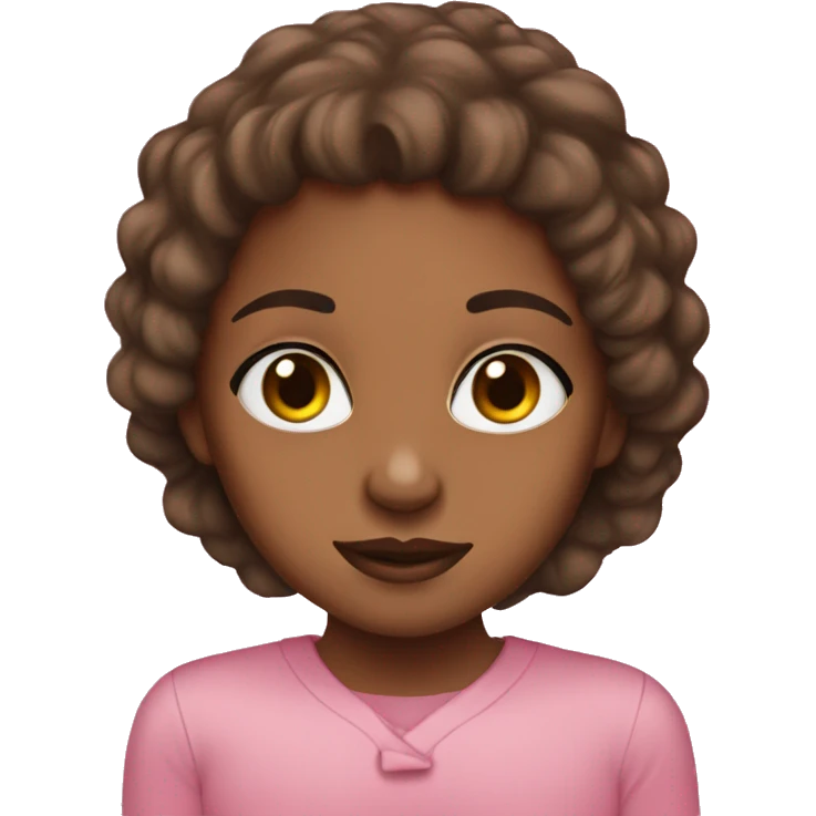Brown girl pink biw emoji