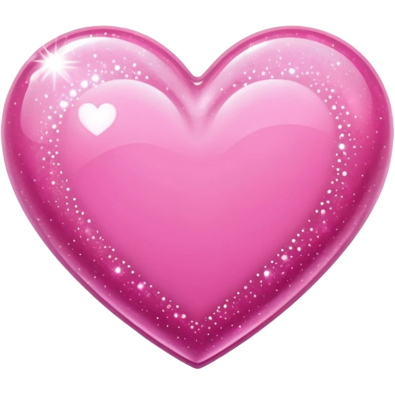 glitter pink heart emoji