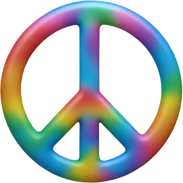 peace sign shaped as a heart emoji