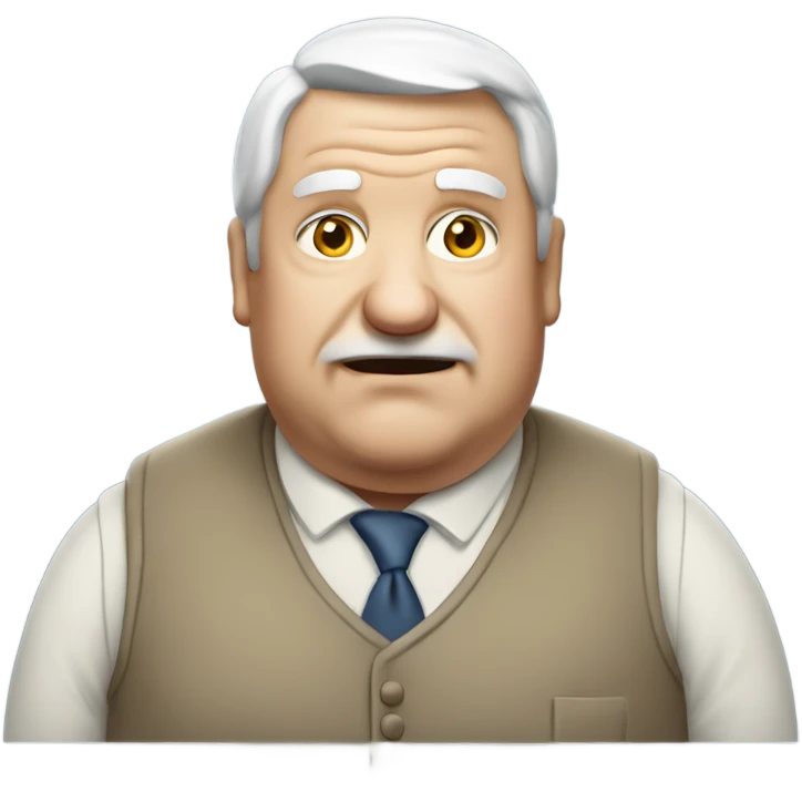 Old fat white guy emoji