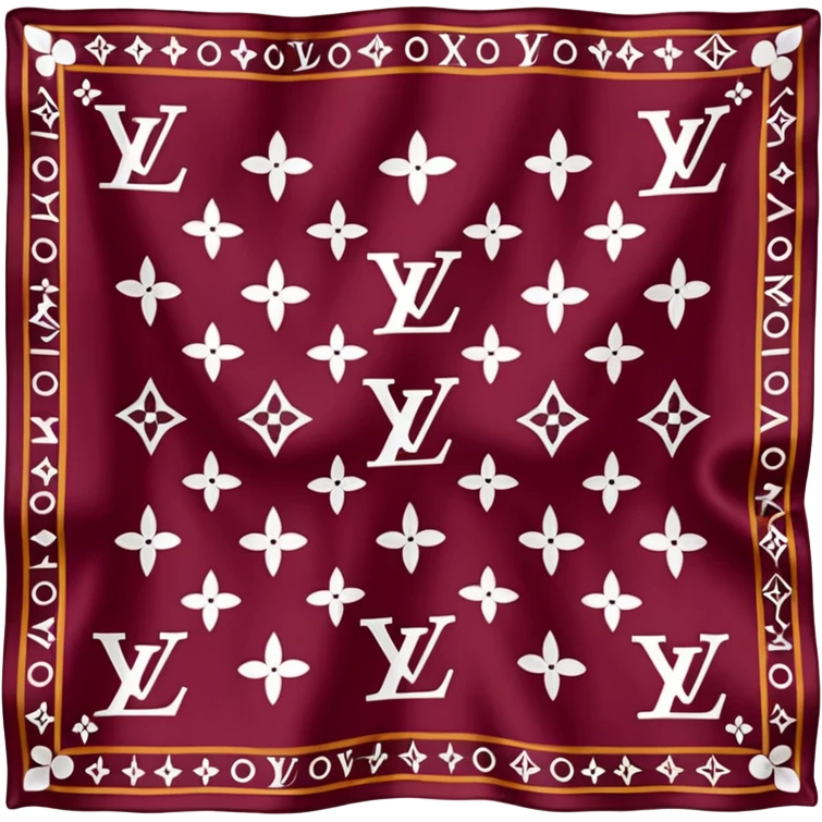 Burgundy Louis Vuitton scarf emoji