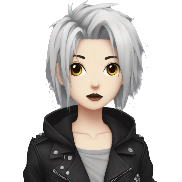 Edgy anime punk gothic tomboy emoji