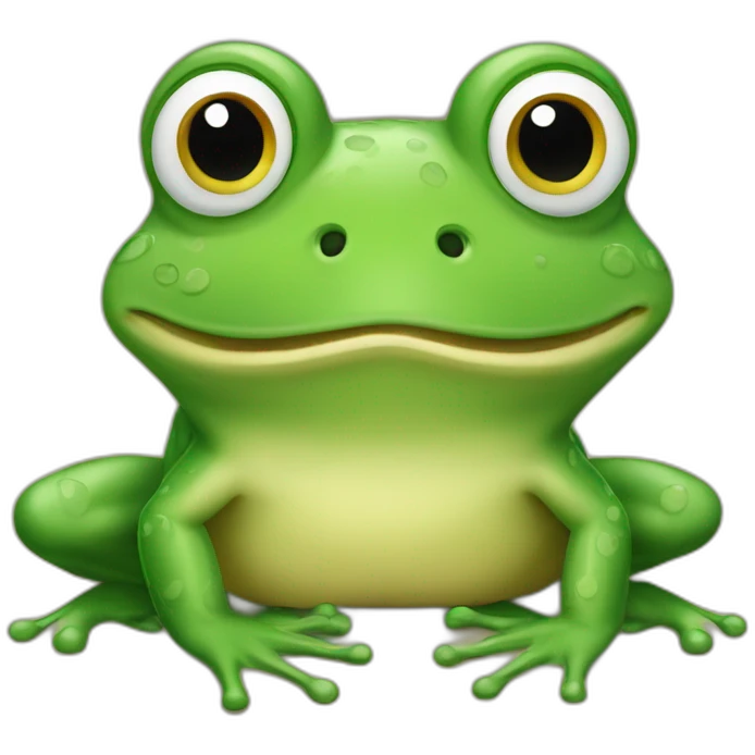 Une grenouille crotte emoji
