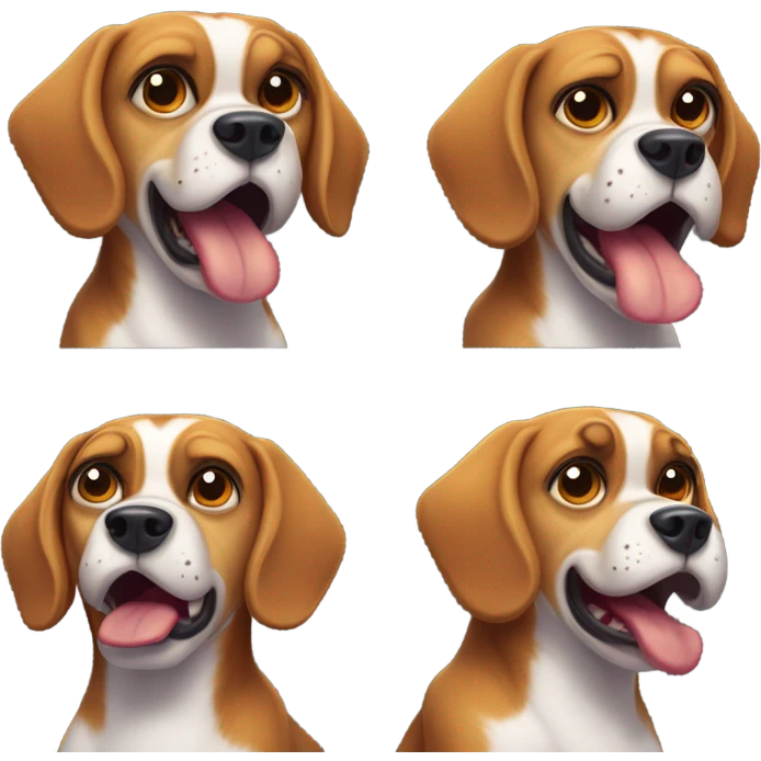 Beagle looking angry emoji