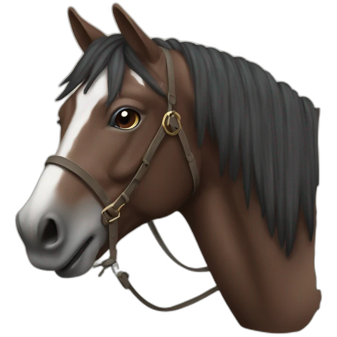 Cheval avec mouche emoji