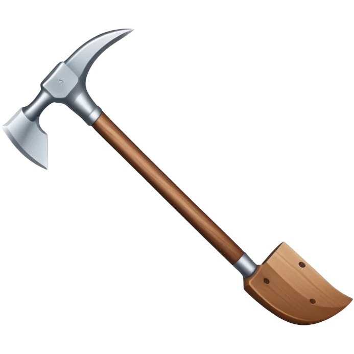diamond hoe with brown handle emoji