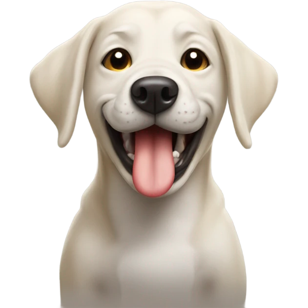 Dog talking a piss and ￼laughing  emoji
