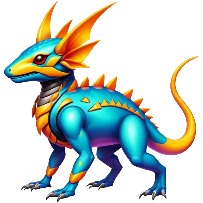  exotic tropical cyber-Protogen-Fakémon-Vernid-creature emoji