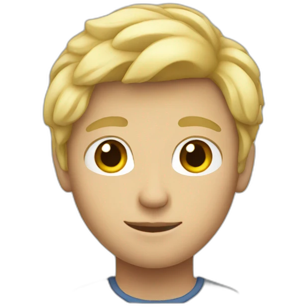 blond teenage boy emoji