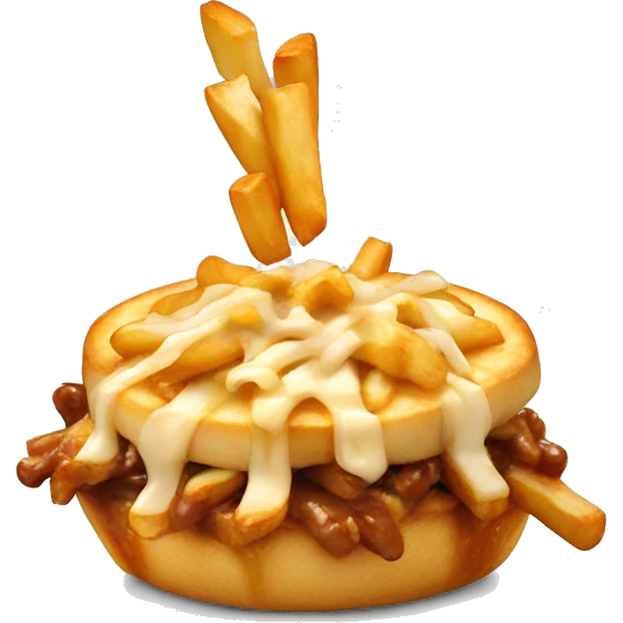 Poutine qui mange une poutine emoji