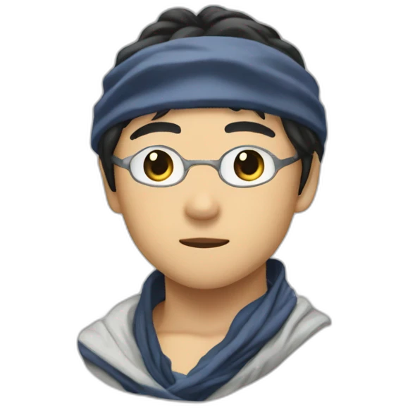 Gojo satoru with à bandana over the eyes emoji