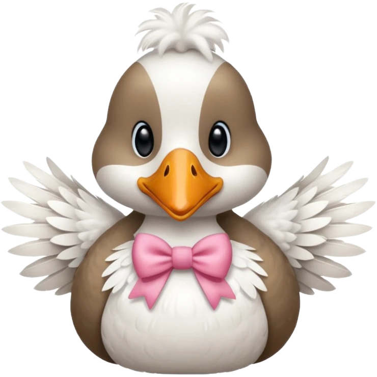 goose with bow emoji