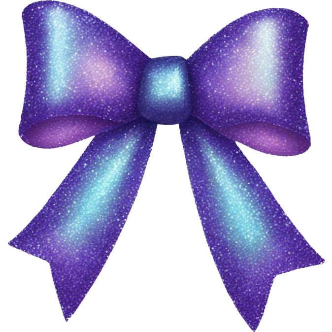 Glitter Christmas bow  emoji
