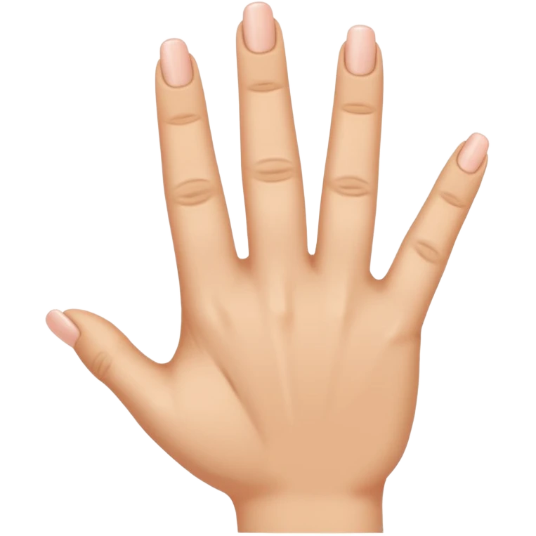 the ring finger, index finger, and middle finger facing up while the thumb and pinky finger are closed emoji
