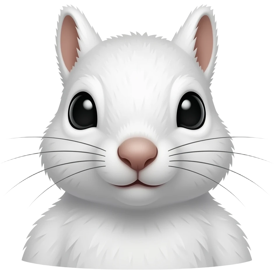white squirrel head and neck emoji