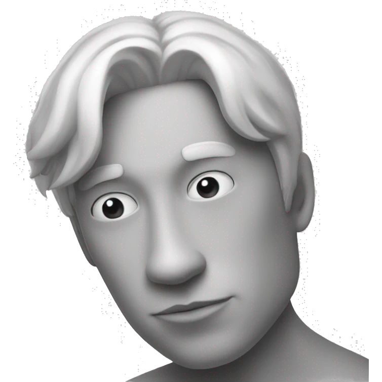 Giga chad noir et blanc  emoji