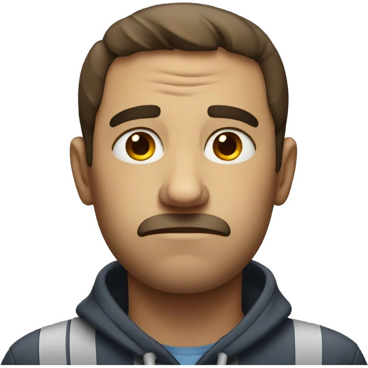 Sad man emoji