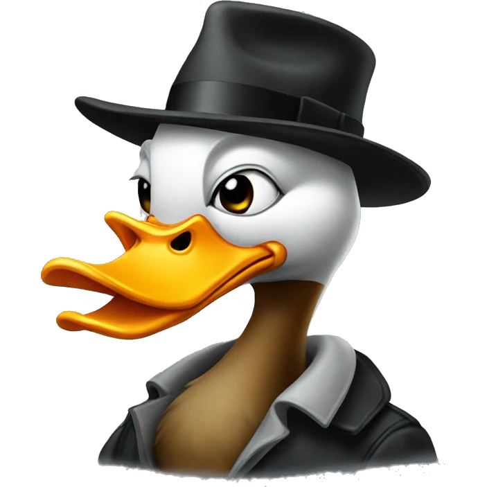 a mobster duck emoji