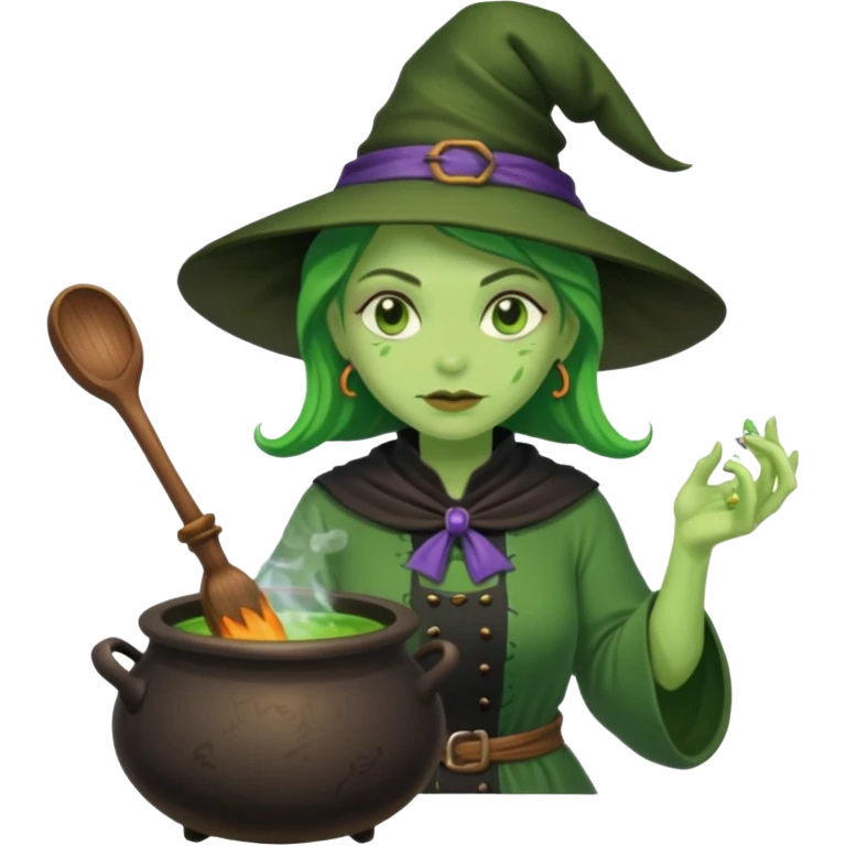 green witch cooking potion emoji