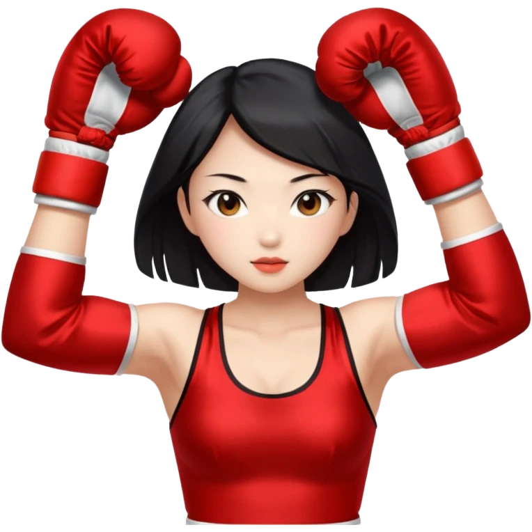 sexy chinese girl in traditional clothes boxing emoji