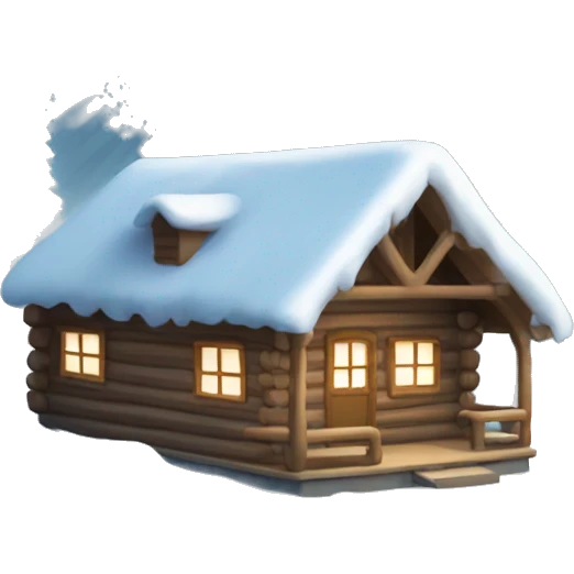 winter cabin emoji