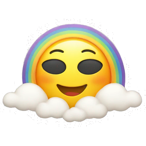 Sun with a rainbow  emoji