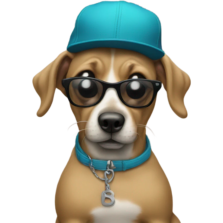 Rapper dog emoji