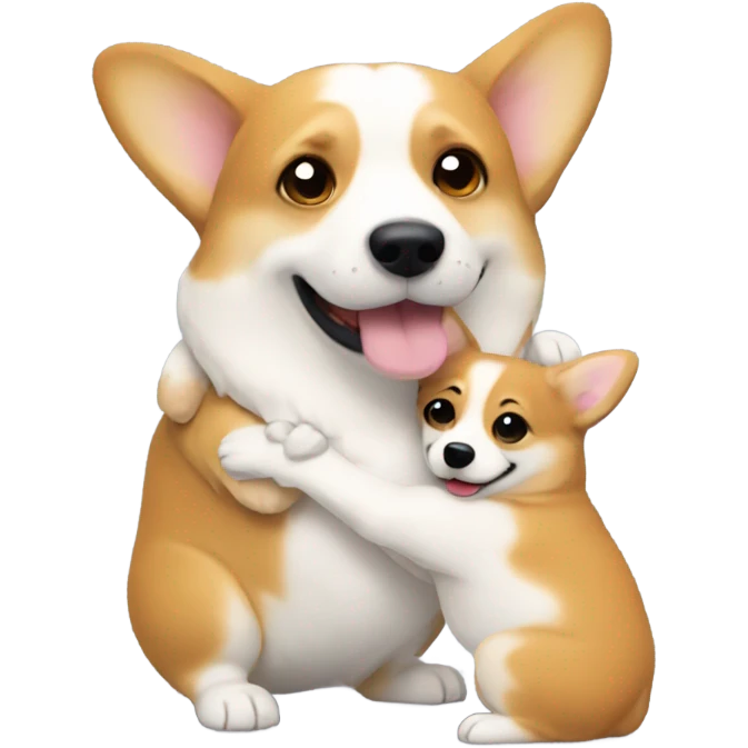 Corgi and me hug emoji