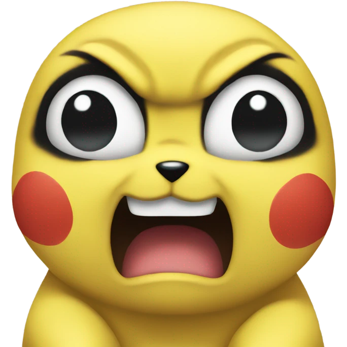 pikachu with angry eyes emoji