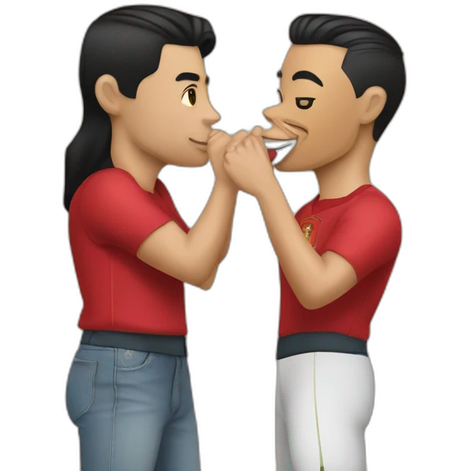 cristiano ronaldo kiss jokowi emoji