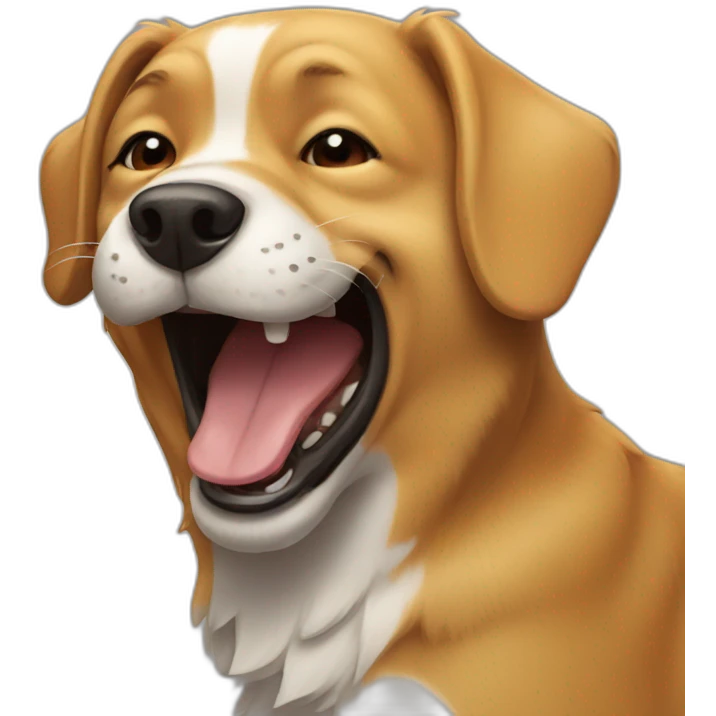 dog laughing emoji