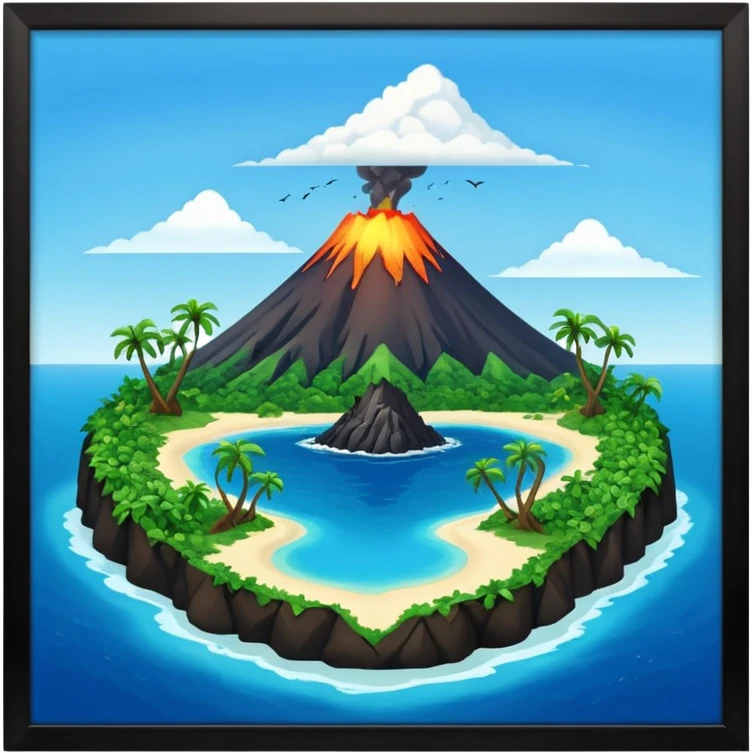 Остров с Вулканом emoji