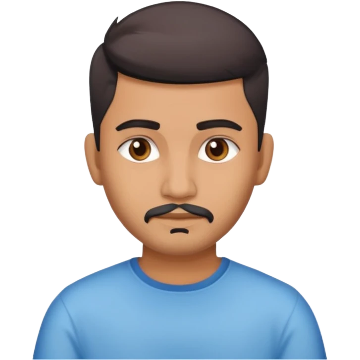 Indian man 25 years old fade hair cut emoji