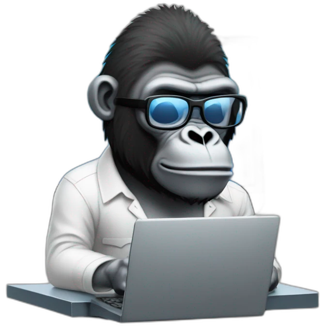 gorilla software engineer using a computer emoji