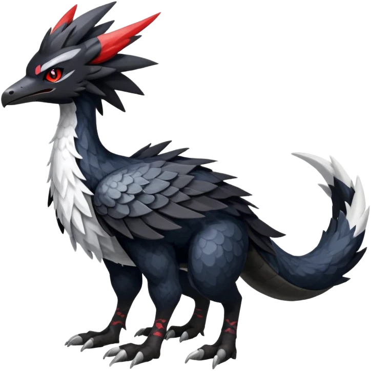 Shiny Dark Nargacuga-Silvally-Trico-Hybrid (Full body) emoji