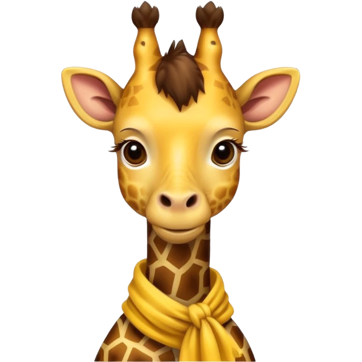 Giraffe with yellow Scarves emoji