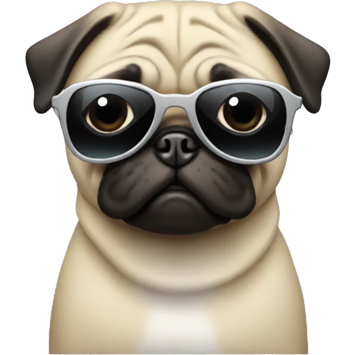 PUG with sunglasses  emoji