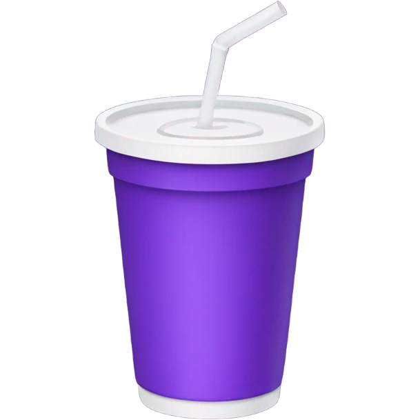 Styrofoam cup with purple juice emoji