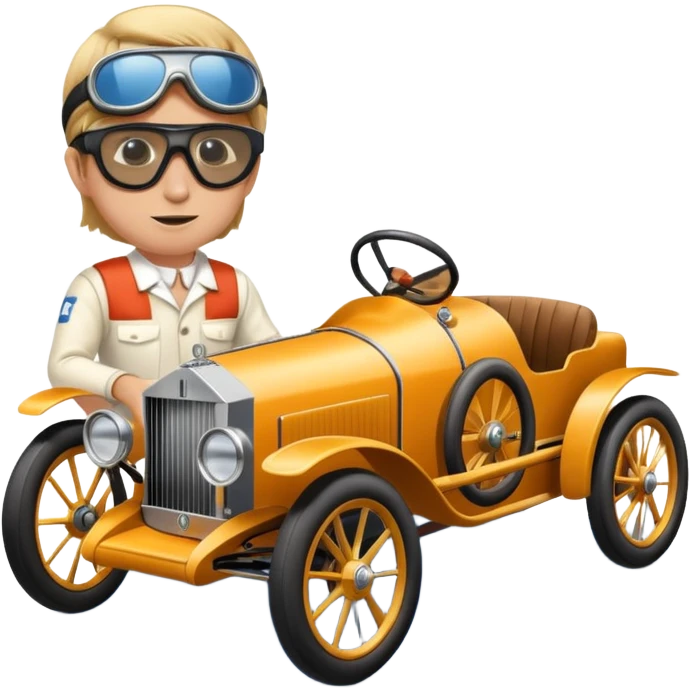 Antique looking rolls Royce shopping cart race car with custom aero body and  emoji