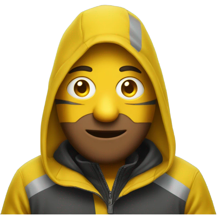 Emoji yellow with a cagoule  emoji