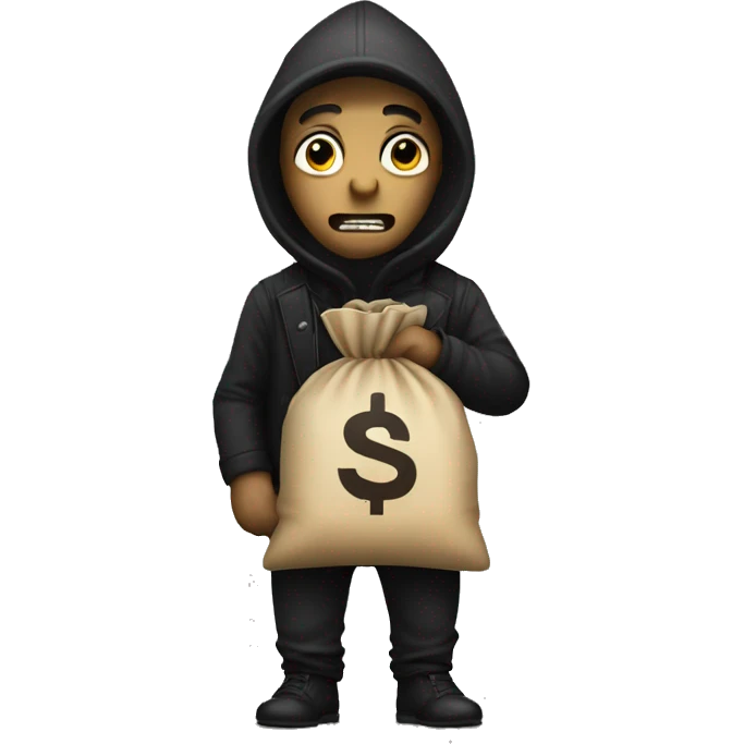 Robber with money bag emoji