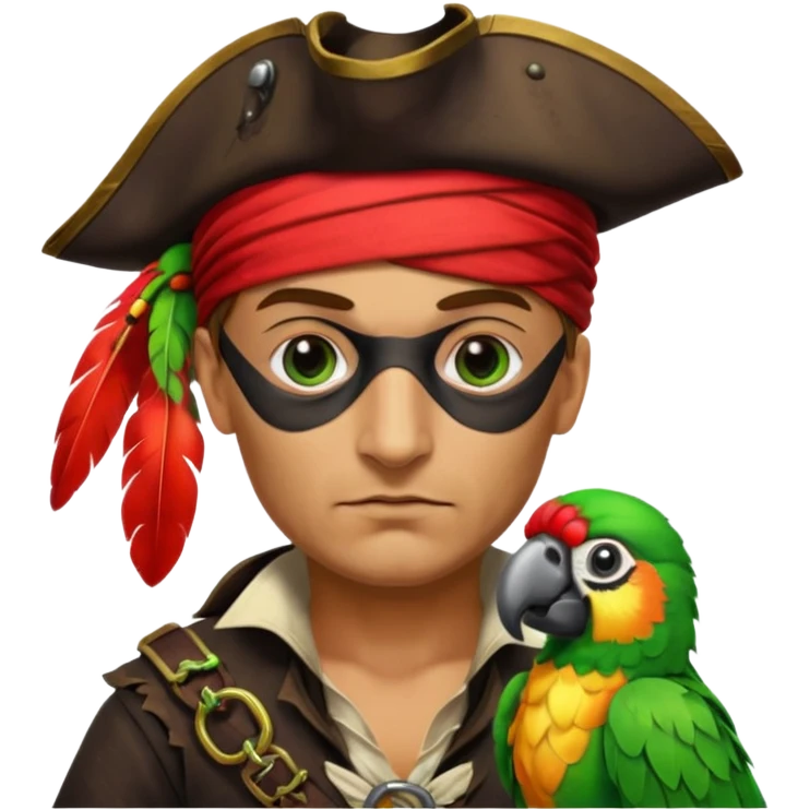 pirate and parrot emoji