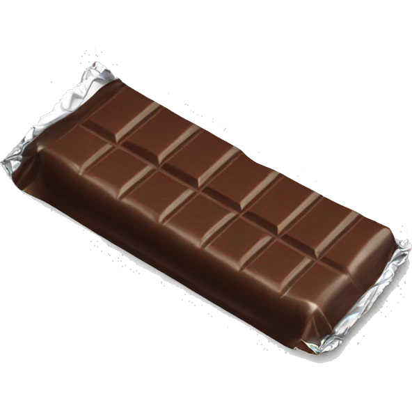 chocolate bar in foil emoji