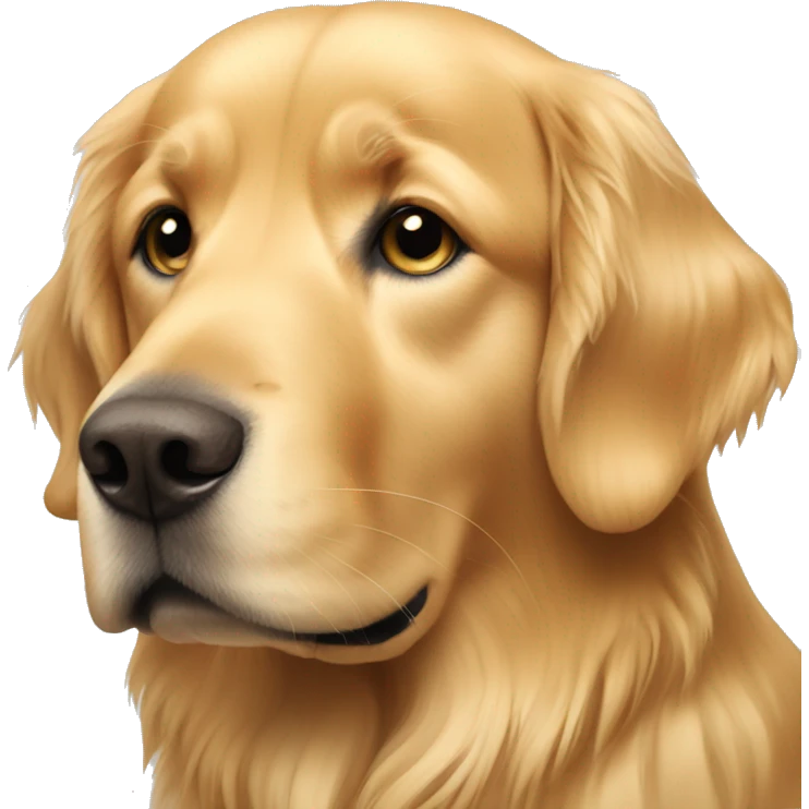 Golden retriever without the eyes  emoji