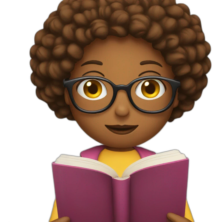 reader with book emoji