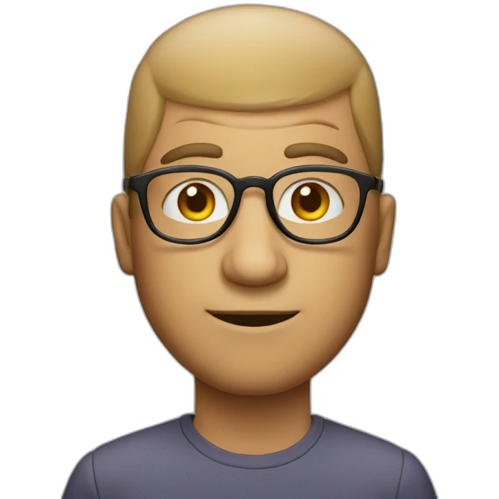 Fool man with glasses emoji