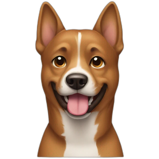 Dog—brown mouth emoji