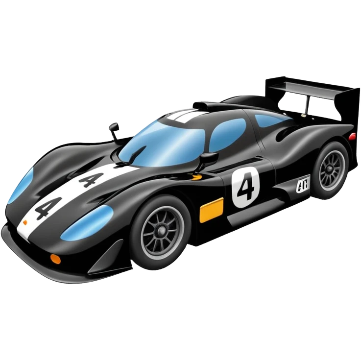 Black race car number 4 emoji