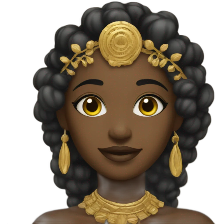 black happy goddess emoji